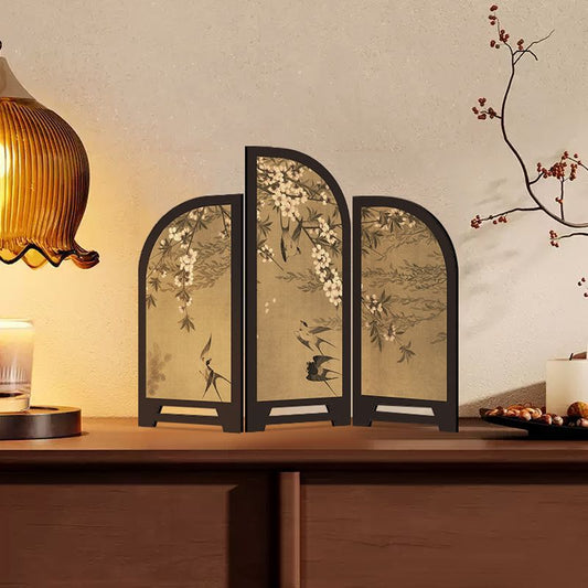 New Chinese Magpie Branch Screen Desktop Ornaments Antique Decorative Painting Living Room Dining Room Vintage Painting Bucket Decorations