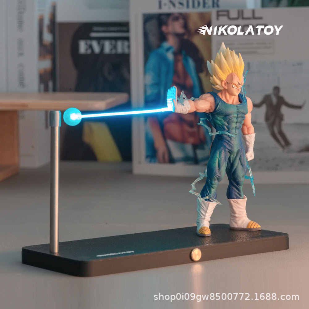 Nikolatoy Dragon Ball Z Magnetic Night Light Vegeta Saiyan Anime Peripheral Figure Desktop Decoration