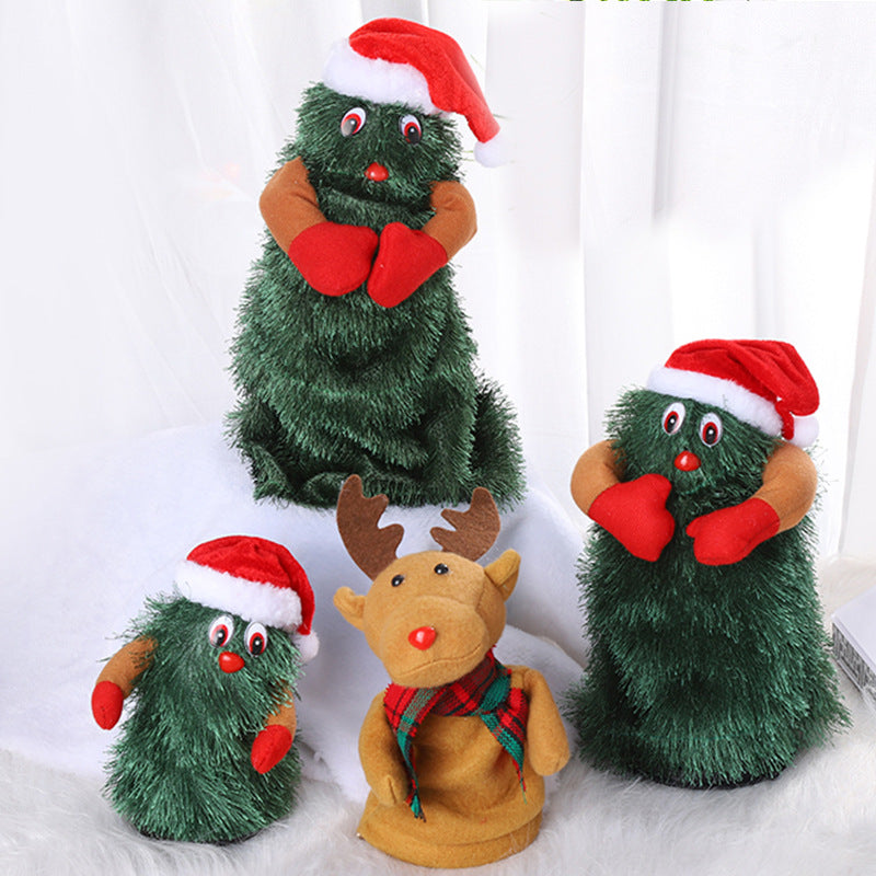 Christmas Electric Toys Christmas Decorations Mini Christmas Tree Climbing Beads Old Man Window Decoration Cross Border Toys