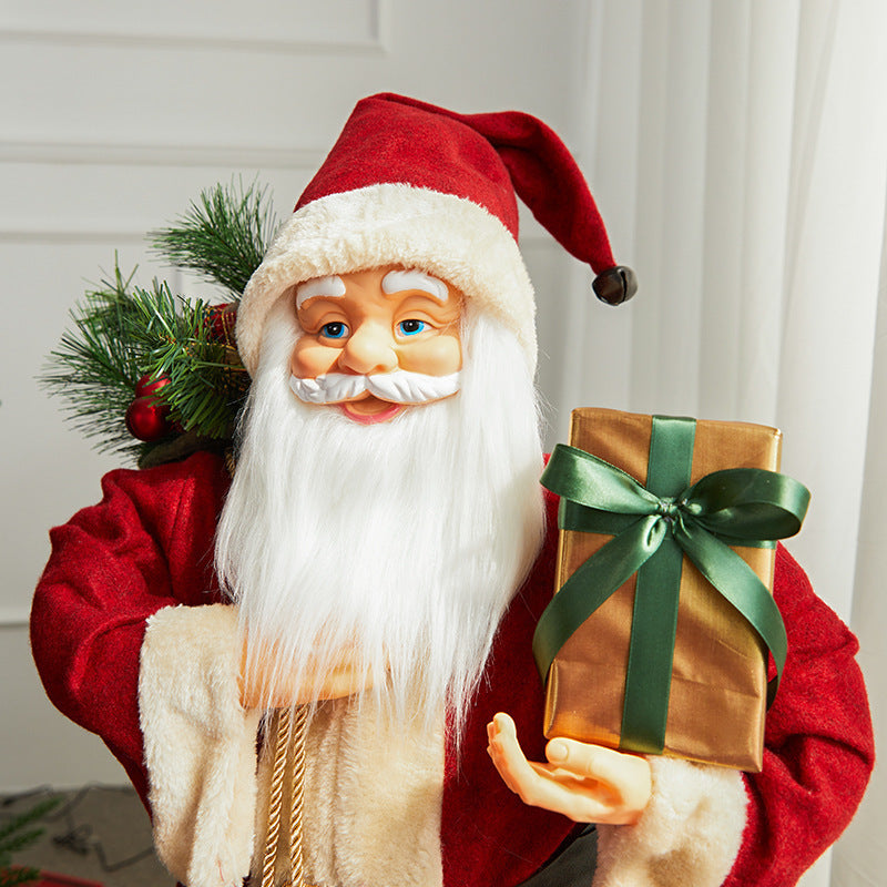 Santa Claus Doll Ornaments Christmas Scene Layout Welcome Hotel Window Desktop Decoration Toys Wholesale