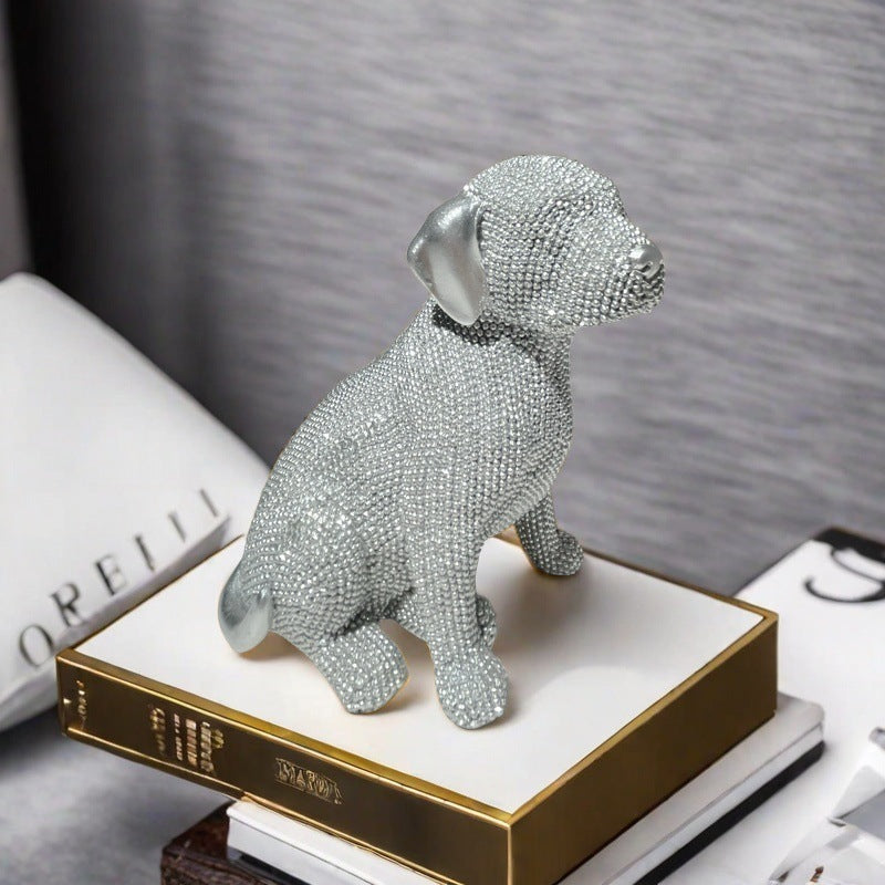 Labrador Creative Living Room Ornaments Desktop Home Decorations Resin Crafts Housewarming Gifts Cute Dolls