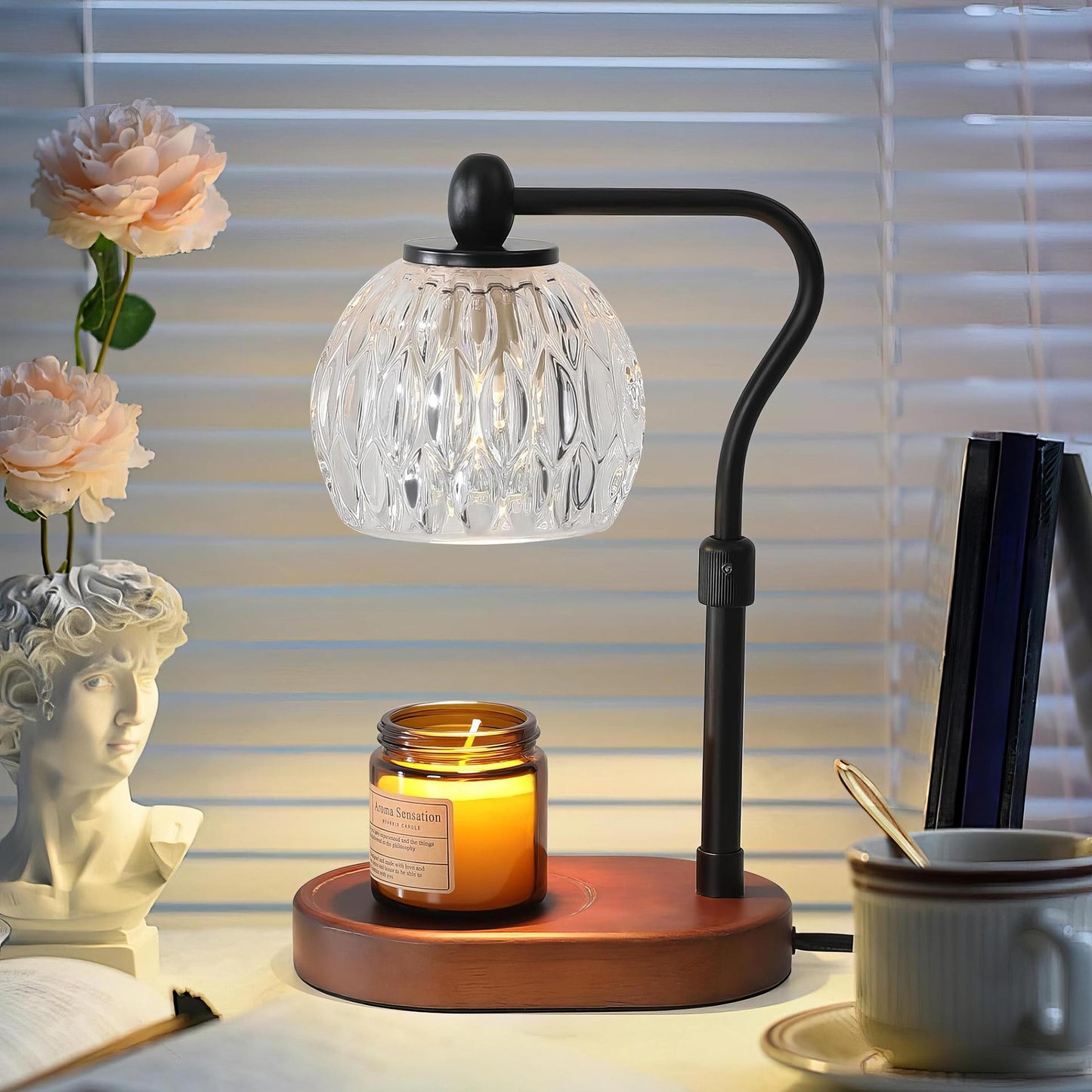 Glass Wax Melting Lamp, Simple And Adjustable Aromatherapy Lamp, Desk Lamp, Popular In Korea, Europe And America, Practical Gift, Manufacturer Supply
