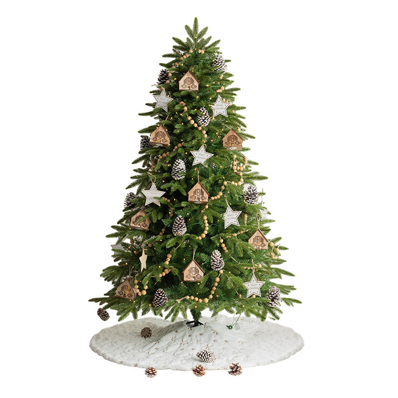 Encrypted Christmas Tree Home Large Luminous Wooden House Ornaments Christmas Decoration High-End Diy2023 New Style