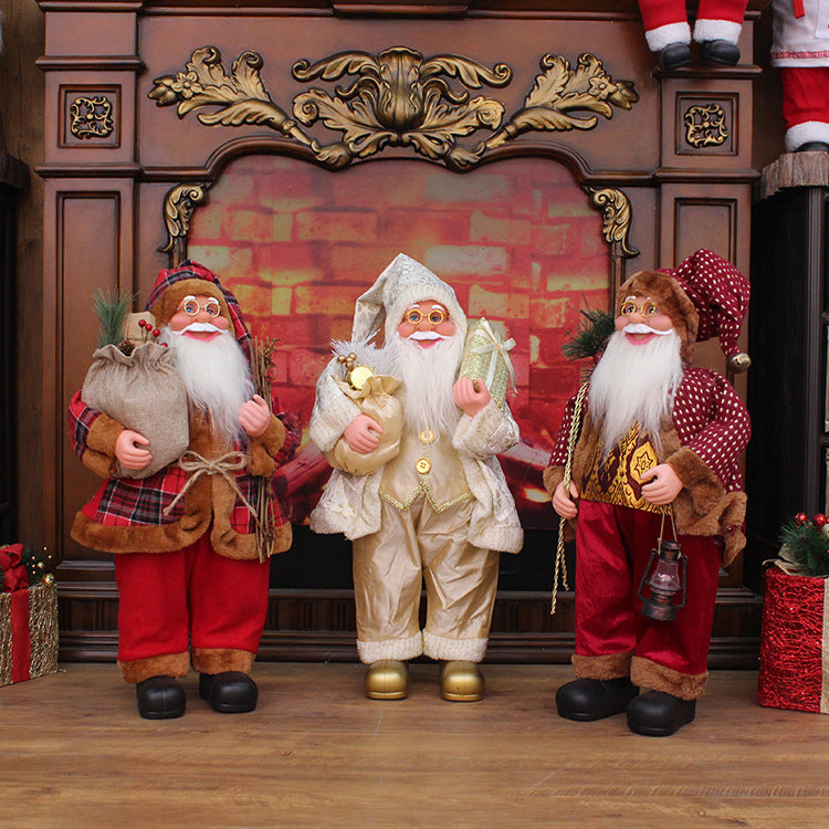 24 Inch 60cm High Standing Santa Claus Christmas Decorations Home Shop Super Window Decoration Ornaments