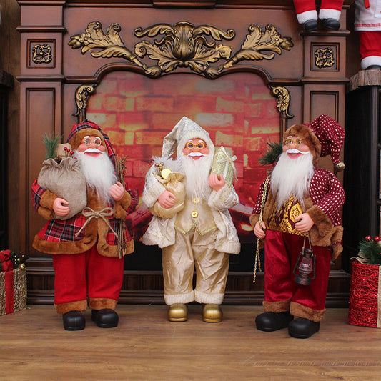 24 Inch 60cm High Standing Santa Claus Christmas Decorations Home Shop Super Window Decoration Ornaments