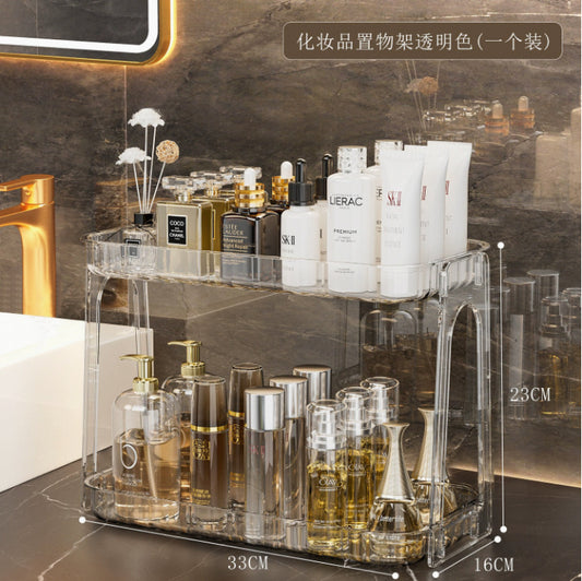 Light Luxury Bathroom Storage Rack Wash Countertop Cosmetic Storage Box Desktop Bathroom Skin Care Storage Shelf