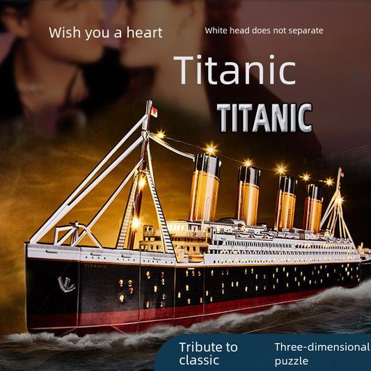 Le Cube Titanic 3D Stereo Puzzle Titanic Ship Cruise Model Ornaments Cross-border Cultural And Creative Play