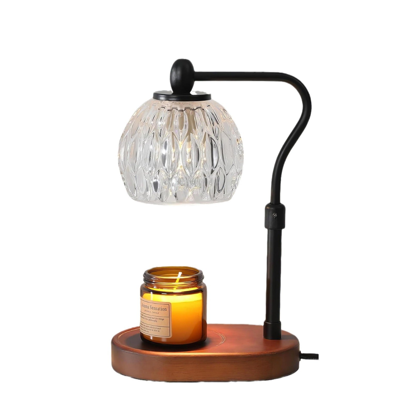 New Glass Melted Wax Lamp Timed Adjustable Aromatherapy Candle Table Lamp Manufacturer Practical Gifts European And American Cross-Border Wholesale
