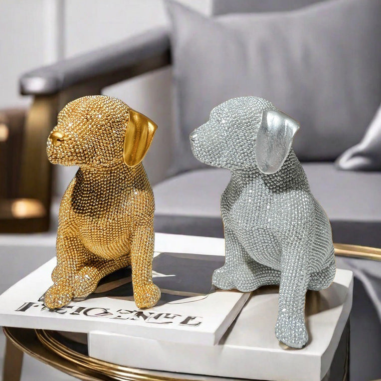 Labrador Creative Living Room Ornaments Desktop Home Decorations Resin Crafts Housewarming Gifts Cute Dolls
