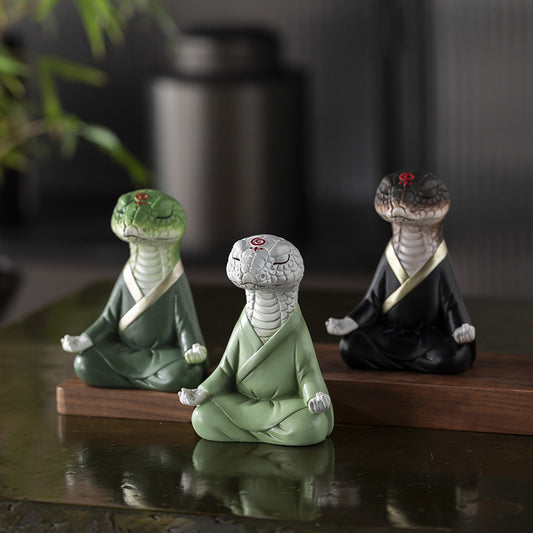 Source Factory On Behalf Of This Life Year Zen Snake Ornaments Desktop Fortune Car Decoration Gift Python Mascot