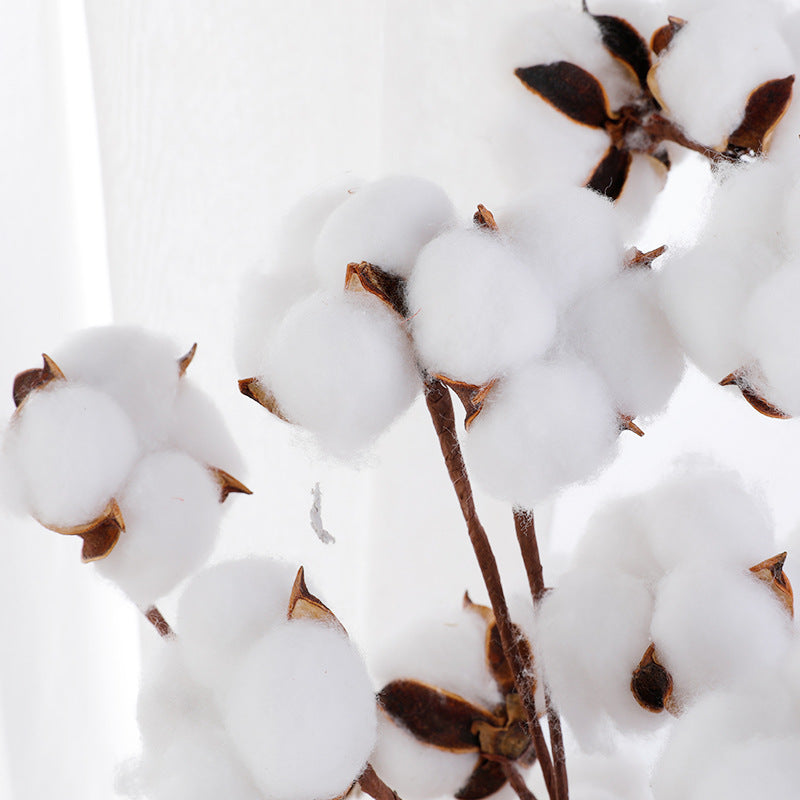 Cotton Dried Flower Christmas Cotton Single Color Cotton Flower Arrangement Props Diy Simulation Cotton Christmas Accessories Eternal Flower