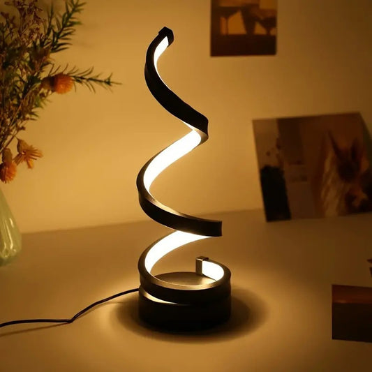 2025 Cross-border Spiral Table Lamp Bar Atmosphere Nightlight Modern Simple Adjustable LED Table Lamp Creative
