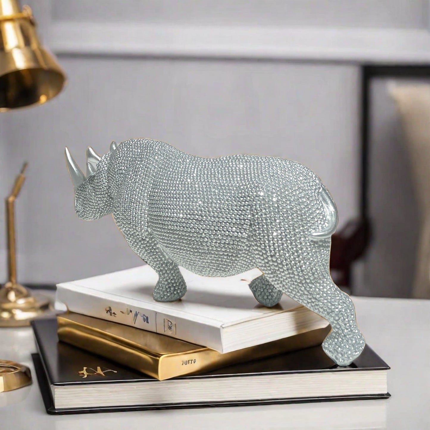 Cross-Border New Product European-Style Creative Rhino Ornaments, Office Ornaments, Wine Cabinet Decorations, Gifts