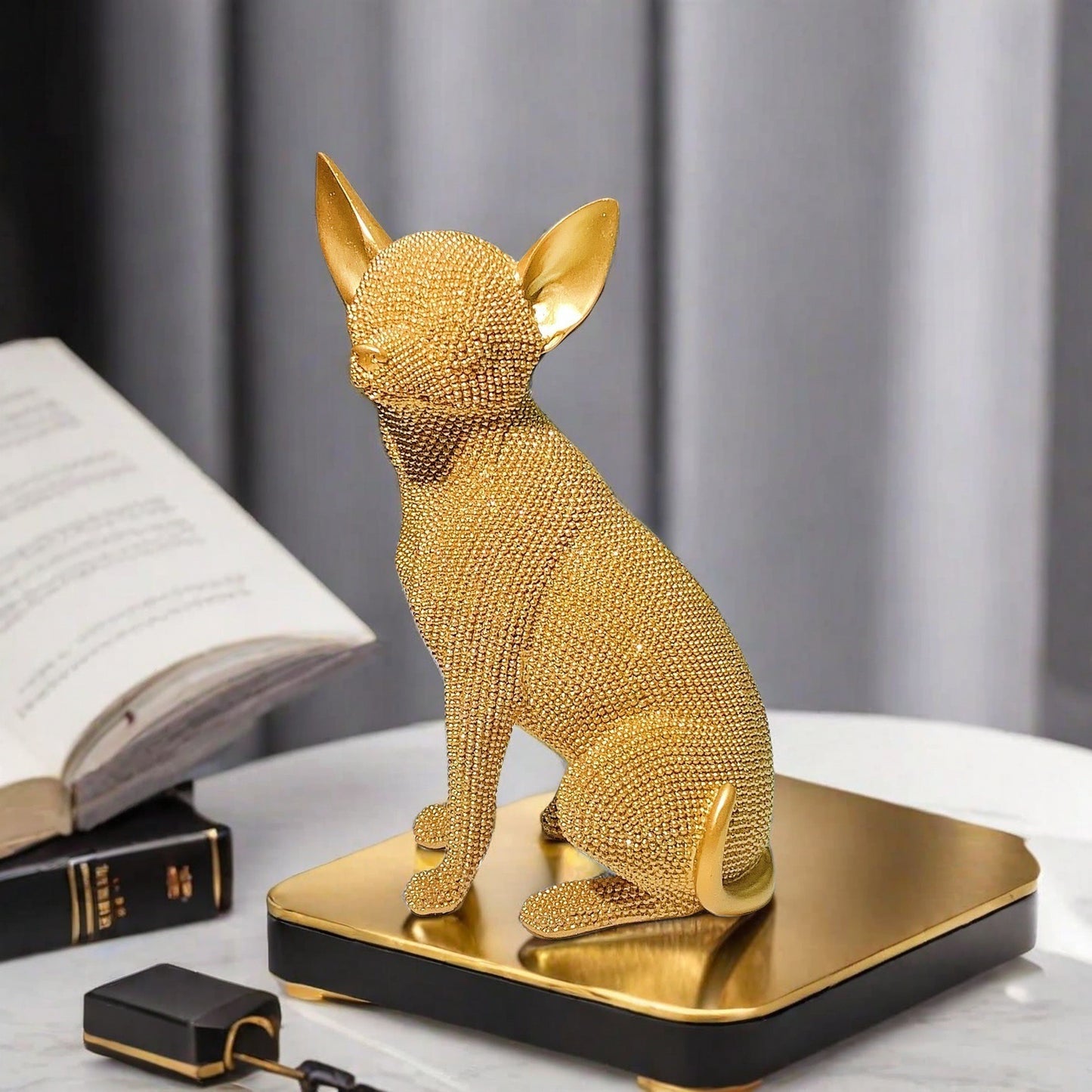 Scandinavian Accessible Luxury Style Chihuahua Crafts Home Living Room New Ornaments Wine Cabinet Entrance Decorations Gifts