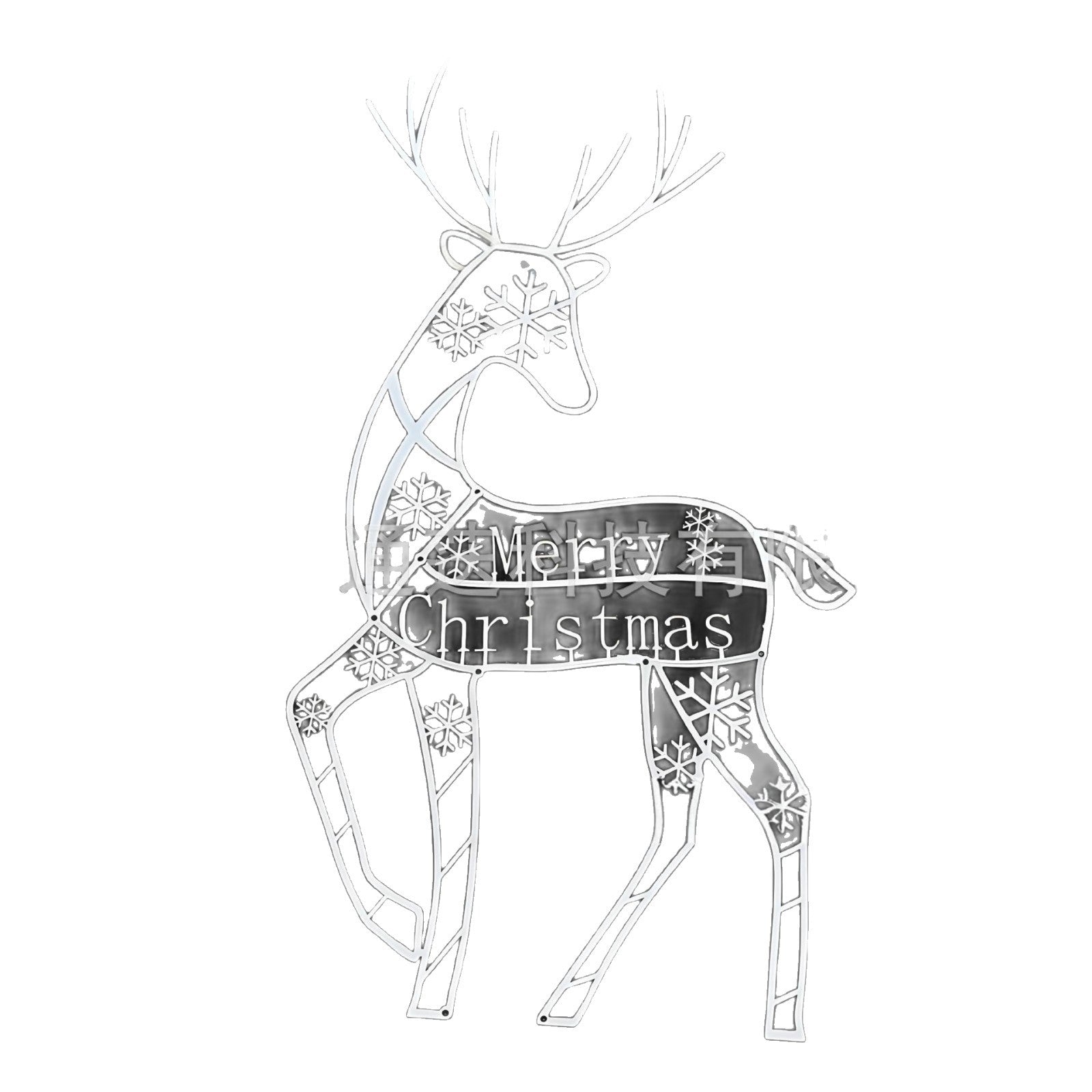 Cross-Border Christmas Deer Home Decoration 3-Piece Set, Glowing Female Deer And Fawn Christmas Ornaments, Light-Emitting Decorations, Christmas Decorations