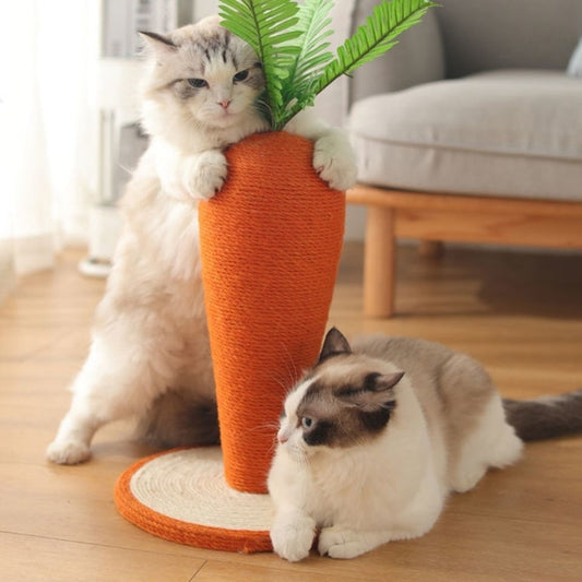 Carrot Cat Scratching Board Sisal Rope Vertical Cat Supplies Cat Scratching Post Claw Board Non-shedding Claw Grinding Special Large Size