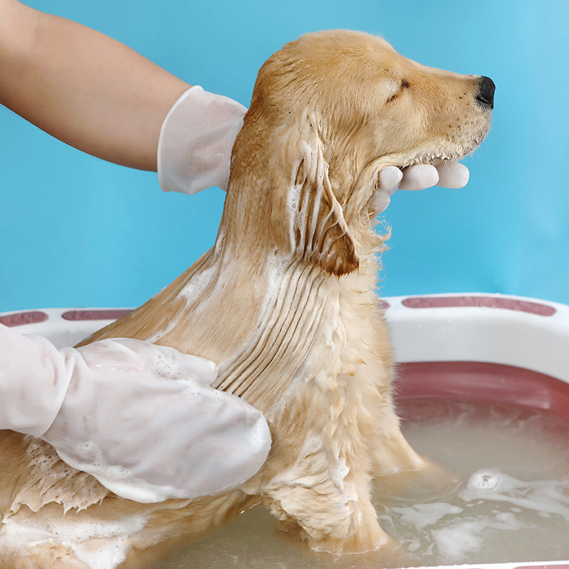 Pet Brush Cat Dog Brush Pet Puppy Cat Massage Brush Dog Massage Bath Wash-free Cleaning Gloves