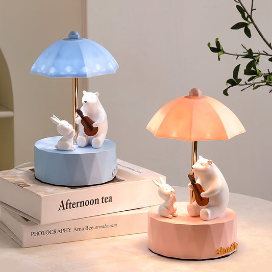 Cute Adorable Table Lamp LED Students Learning Desktop Writing Lamp Powder Girl Nightlight Bedroom Dormitory Bedside Lamp