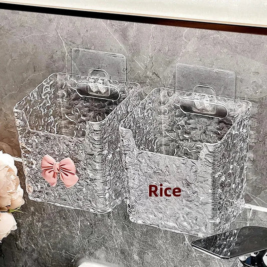 Discarded Face Towel Storage Box Wall Hanging Bathroom Washstand Storage Rack Cotton Soft Towel Tissue Toilet Storage Rack