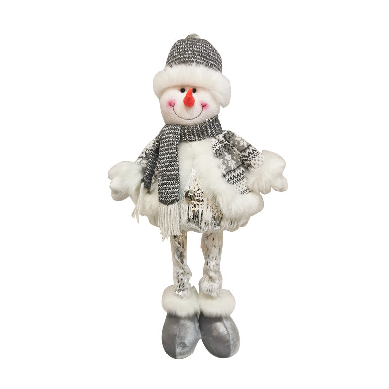 Ready Stock Christmas Decorations Christmas Gift Ornaments Christmas Retractable Dolls Snowman Deer Ornaments Wholesale