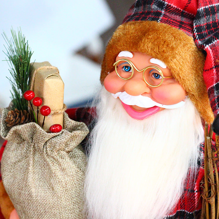24 Inch 60cm High Standing Santa Claus Christmas Decorations Home Shop Super Window Decoration Ornaments