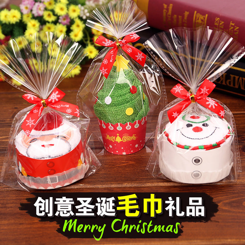 Creative Christmas Towel Gift Box Embroidery Children's Gift Cartoon Santa Claus Snowman Doll Gift Wholesale