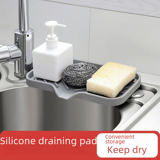 Cross-border Silicone Soap Box Does Not Accumulate Water Creative Japanese Bathroom Toilet Silicone Soap Box Size Drain Pad