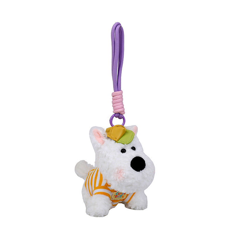 West Highland Dog Hanging Cloth Puppy Keychain Scribbled Dog Plush Pendant Blind Box Plush Toy Doll