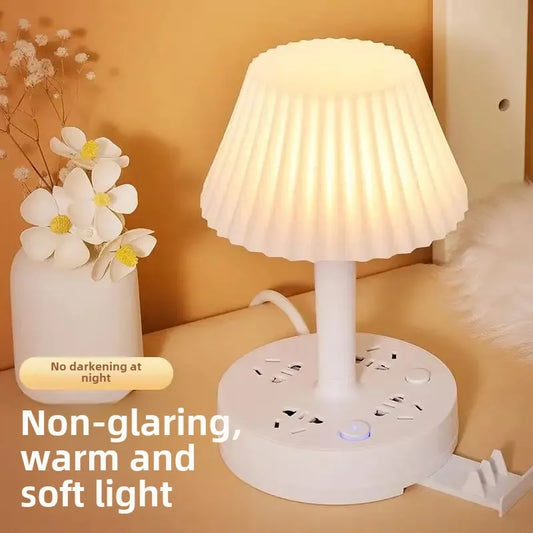 LED Eye Protection Desk Lamp Socket Bedroom Bedside Dormitory Patch Board Night Feeding Creative Night Light Multifunctional Desktop