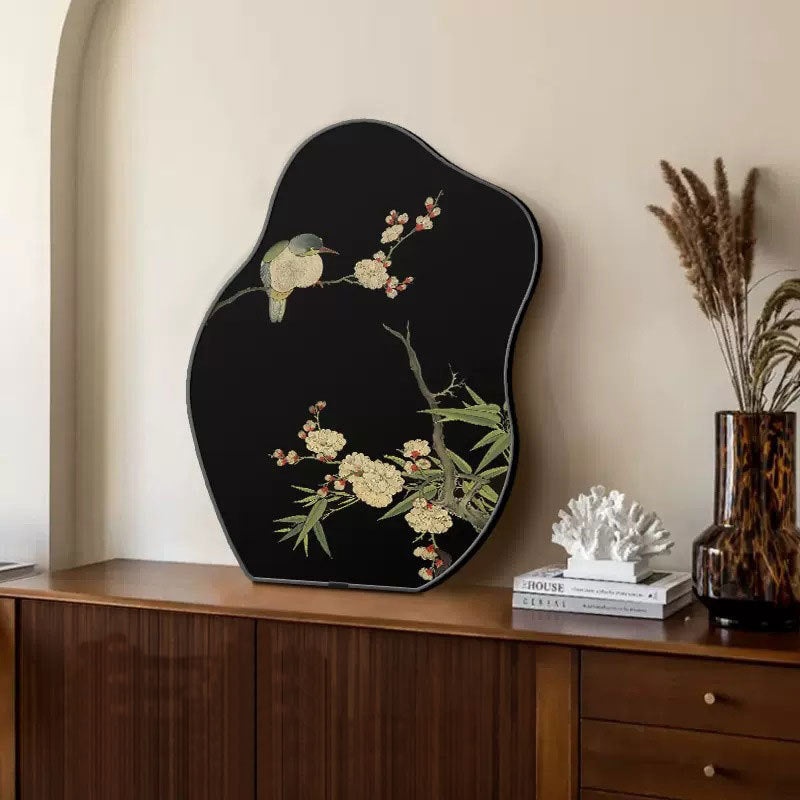 Magpie Figure Desktop Swing Painting Antique Living Room Swing Decorative Painting Advanced Sense Retro Style Hanging Painting Hallway Cabinet Ornaments