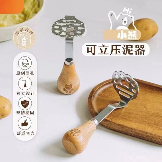 Bear Mud Pressing Artifact Ins430 Stainless Steel Mud Pressing Device Mashed Potatoes Purple Sweet Potato Puree Baby Food Supplement Tools Food Grade