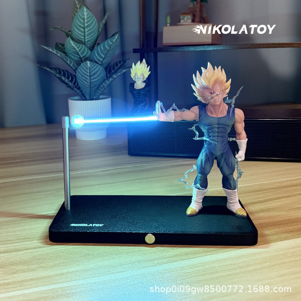 Nikolatoy Dragon Ball Z Magnetic Night Light Vegeta Saiyan Anime Peripheral Figure Desktop Decoration