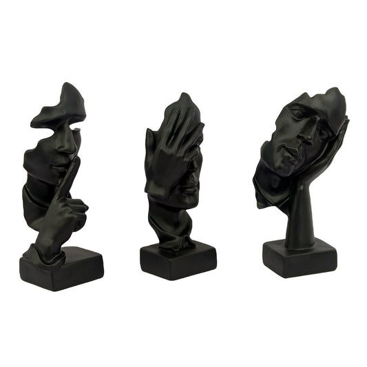 Cross-border Explosions Don't Listen, Don't Look, Don't Say Abstract Character Decorations Three-piece Set Of Personality Art Home Ornaments