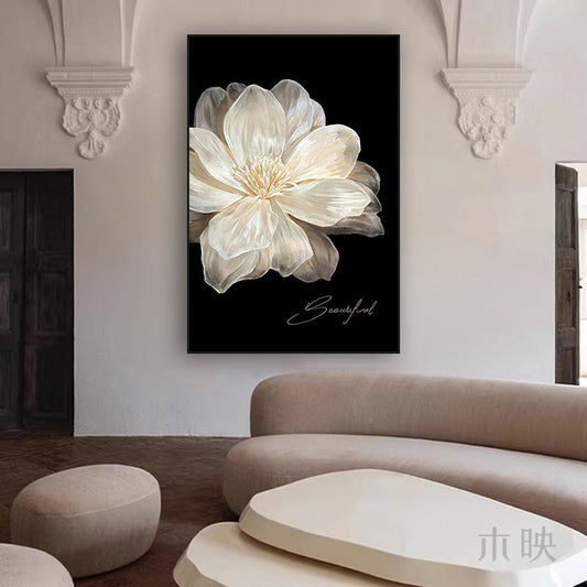 Fugui Camellia Decorative Painting Xiaoxiang Style Bedroom Studio Study Room Pendulum Painting French Living Room Dining Room Background Hanging Painting