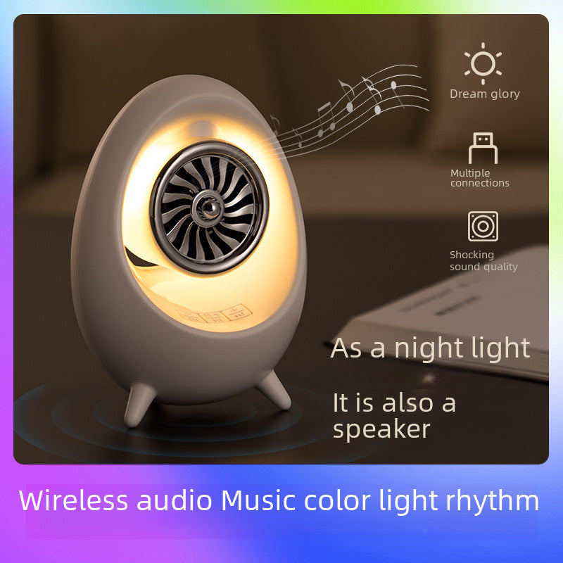 Tiktok Hot Selling Creative Night Light Speaker European And American Decorative Color Light Electrodeless Dimming Atmosphere Light Bluetooth Speaker
