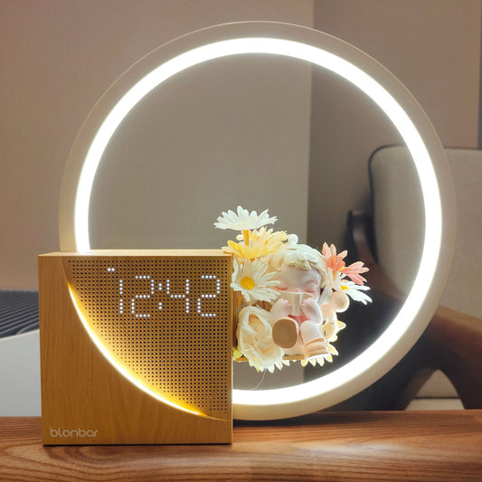 Hot Wireless Charging Alarm Clock White Noise 10W Charger Touch Bedside Light Wake-up Light Reading Eye Protection Night Light
