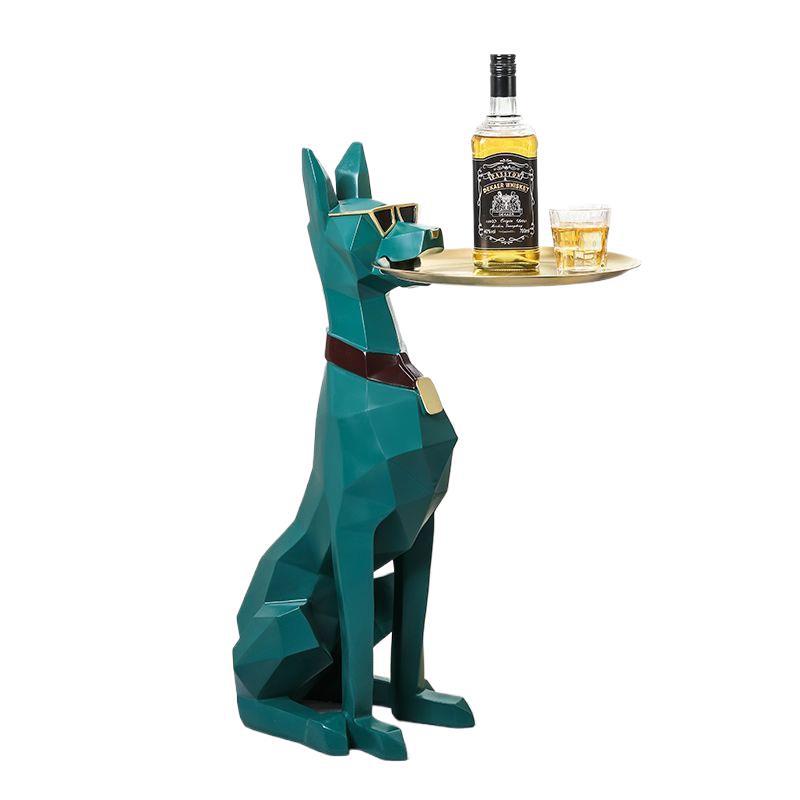 Large Floor Gentleman Dog Storage Lucky Decoration High-value Housewarming New Residence Living Room Entrance Home Decorations