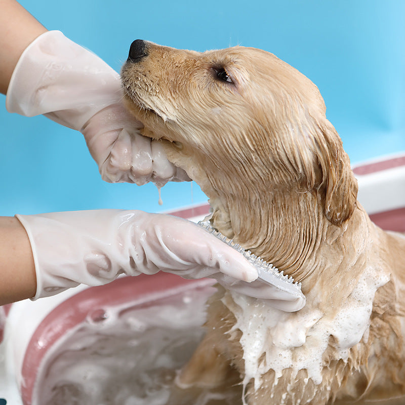 Pet Brush Cat Dog Brush Pet Puppy Cat Massage Brush Dog Massage Bath Wash-free Cleaning Gloves