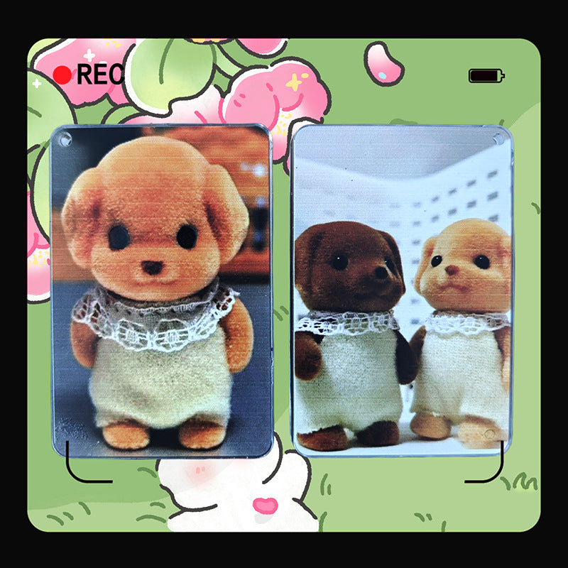 Liusha Mahjong Poodle Zuo Ming Huoying Animation Peripheral Brand Desktop Ornaments Mahjong Flowing Brick Factory Wholesale